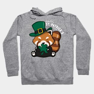 Red Panda Happy St Patrick's Day Hoodie